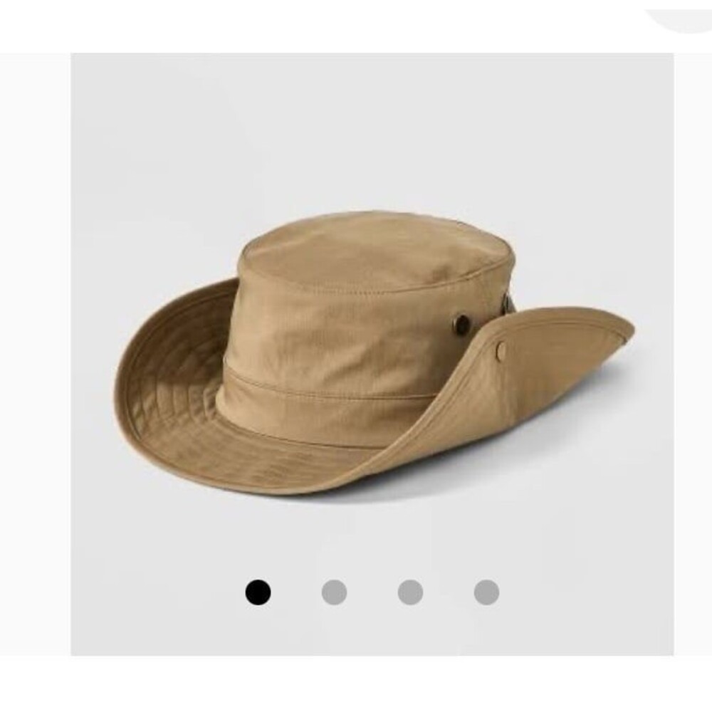 Goodfellow & Co. Cotton Blends Boonie Bucket Hat With Cord, Men, M/L Khaki